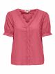 ONLERIKA SS V-NECK TOP WVN CS