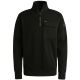 Half zip collar knit look jersey
