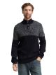 plated knit troyer