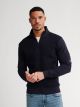 Men Sweater Collar Zip