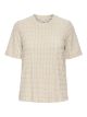 ONLINES LIFE 2/4 O-NECK GLITTER TOP