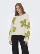 ONLBOOTLE LIFE LS FLOWER O-NECK KNT