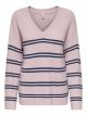 ONLIBI LS STRIPE V-NECK CC KNT