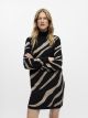 OBJRAY L/S KNIT ROLLNECK DRESS AOP