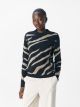 OBJRAY L/S  KNIT PULLOVER AOP NOOS