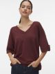 VMIA 2/4 V-NECK TOP JRS BTQ