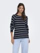 JDYELLEN L/S ONECK RAGLA STRIPE PUL