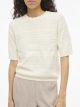 VIMILOS S/S O-NECK POINTELLE TOP -