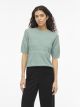 VIMILOS S/S O-NECK POINTELLE TOP -