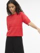VIMILOS S/S O-NECK POINTELLE TOP -