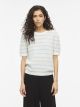 VIDALO O-NECK S/S STRIPE KNIT-NOOS