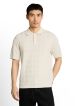 open structure knit polo