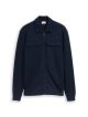 structured polo collar sweat jacket
