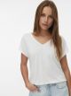 VMJACKIE S/L V-NECK TOP JRS BTQ