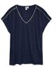 VMJACKIE S/L V-NECK TOP JRS BTQ