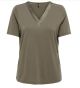 ONLFREE LIFE S/S SPLIT V-NECK TOP J