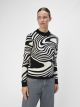 OBJRAY L/S  KNIT PULLOVER AOP NOOS