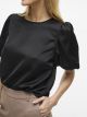 VIELLETTE 2/4 SATIN PUFF TOP - NOOS