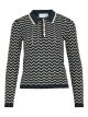 VIELLORA L/S POLO POINTELLE KNIT TO