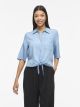 VITEA 2/4 TIE DENIM TOP