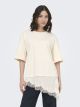 JDYALMA 2/4 LACE DETAIL T-SHIRT JRS
