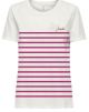 ONLLACY LIFE S/S STRIPE EMB. TOP CS