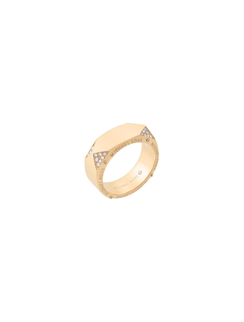 Het is goedkoop Raap bladeren op elf Sieraden (rvs) Michael Kors Brilliance Ring Gold Polished Size 7 MKJ6755710  0