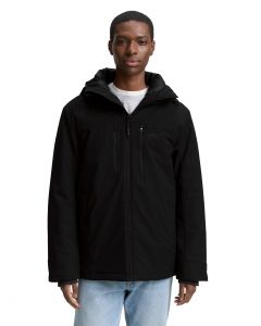 hooded technical jacket